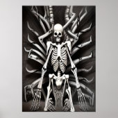 Schädel und Skelett | AI Art Poster (Vorne)