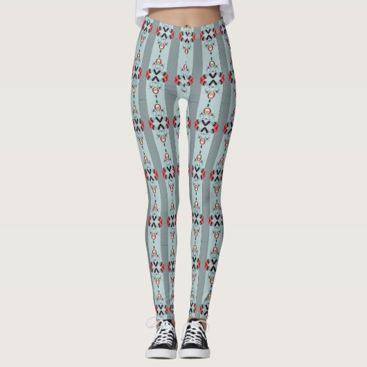 Schädel und Spinnen Leggings (Vorderseite)