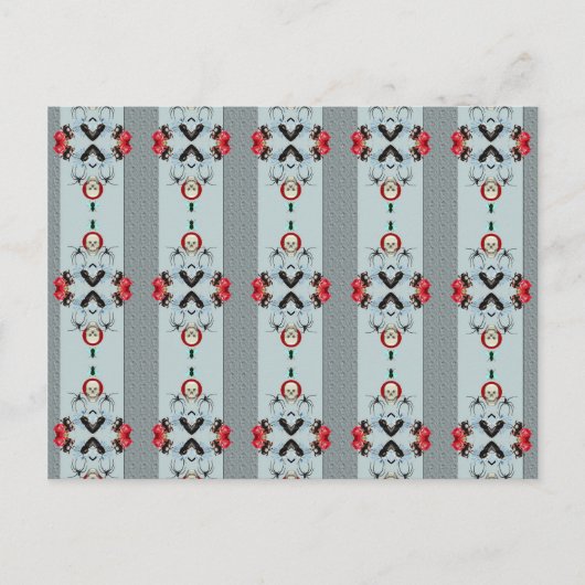 Schädel und Spinnen Postkarte (Vorderseite)