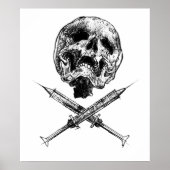 Schädel und Spritzen Poster (Vorne)