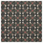 Schädel und Stacheldraht Stoff (Muster)