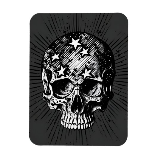 Schädel und Steine III Magnet (Vertikal)