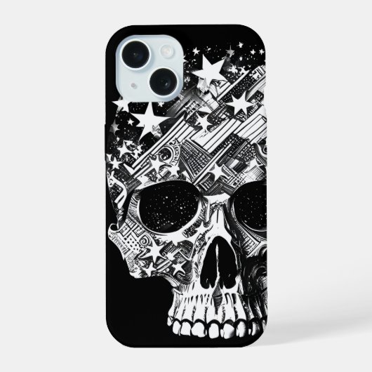 Schädel und Steine IV iPhone 15 Hülle (Rückseite)