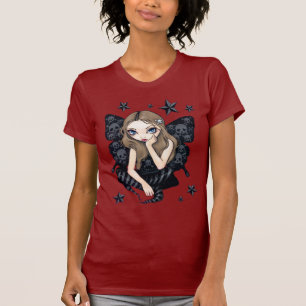 Schädel und Stern-gotisches feenhaftes Shirt