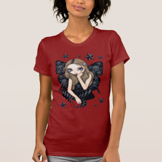 Schädel und Stern-gotisches feenhaftes Shirt