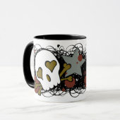 Schädel und Stern-Tasse Tasse (Vorderseite Links)