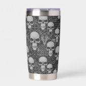 Schädel und Symbol gotisches Design Thermobecher (Vorderseite)