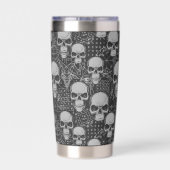 Schädel und Symbol gotisches Design Thermobecher (Rückseite)