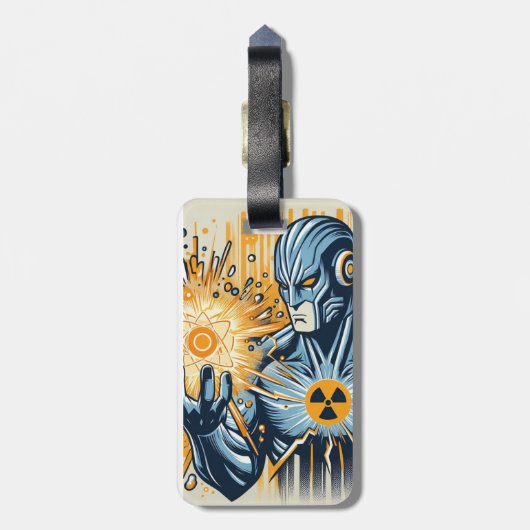 Schädel und Symbole Gepäckanhänger (Rückseite vertikal)