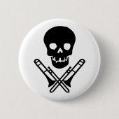 Schädel und Trombones Button (Vorderseite)