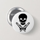 Schädel und Trombones Button (Vorne & Hinten)