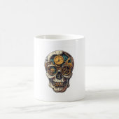 Schädel- und Uhr-Zeitnehmer Kaffeetasse (Mittel)