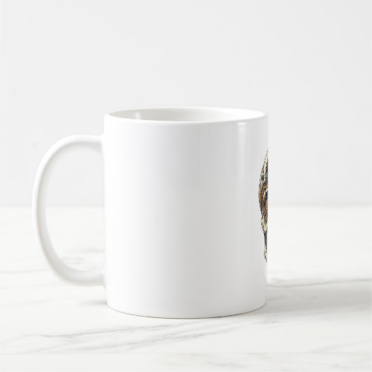 Schädel- und Uhr-Zeitnehmer Kaffeetasse (Links)