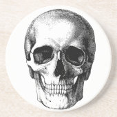 Schädel und Vollmond beängstigend Getränkeuntersetzer (Vorne)