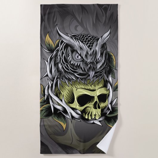 Schädel und Wale Strandtuch (Vorderseite)