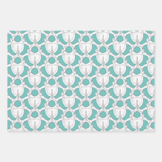 Schädel und Wirbelknochen Geschenkpapier Set (Vorderseite 3)