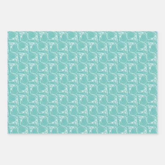 Schädel und Wirbelknochen Geschenkpapier Set (Vorderseite 2)
