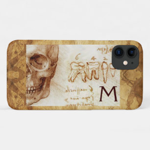 SCHÄDEL UND ZÄHNE, ZAHNKLINIK, ZAHNARZT-MONOGRAMM iPhone 11 HÜLLE