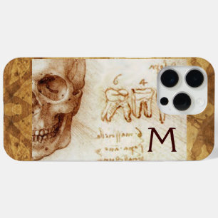 SCHÄDEL UND ZÄHNE, ZAHNKLINIK, ZAHNARZT-MONOGRAMM iPhone 15 PRO MAX HÜLLE