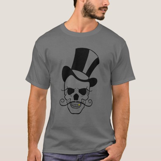 SCHÄDEL und ZYLINDER T-Shirt (Vorderseite)