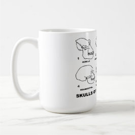 Schädel unserer Vorfahren (Sechskuller Evolution) Reisebecher