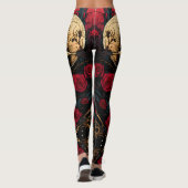 Schädel unter den Rose Leggings - Cool (Rückseite)