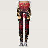 Schädel unter den Rose Leggings - Cool (Vorderseite)