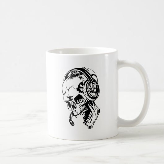 Schädel unter Verwendung des Kopfhörers Kaffeetasse (Rechts)