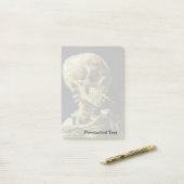 Schädel Van Gogh | mit brennender Zigarette | 1886 Post-it Klebezettel (Auf Schreibtisch)