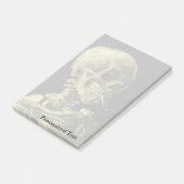 Schädel Van Gogh | mit brennender Zigarette | 1886 Post-it Klebezettel (angewinkelt)