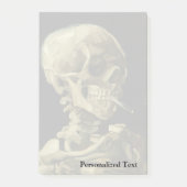 Schädel Van Gogh | mit brennender Zigarette | 1886 Post-it Klebezettel (Vorderseite)