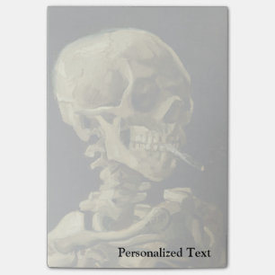 Schädel Van Gogh   mit brennender Zigarette   188 Post-it Klebezettel