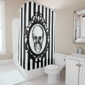 Schädel-viktorianische Miniatur-schwarzer u. Duschvorhang (Beispiel)