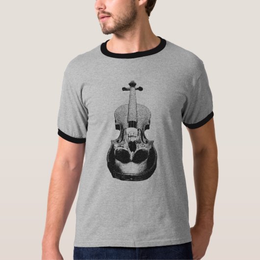 Schädel-Violine T-Shirt (Vorderseite)