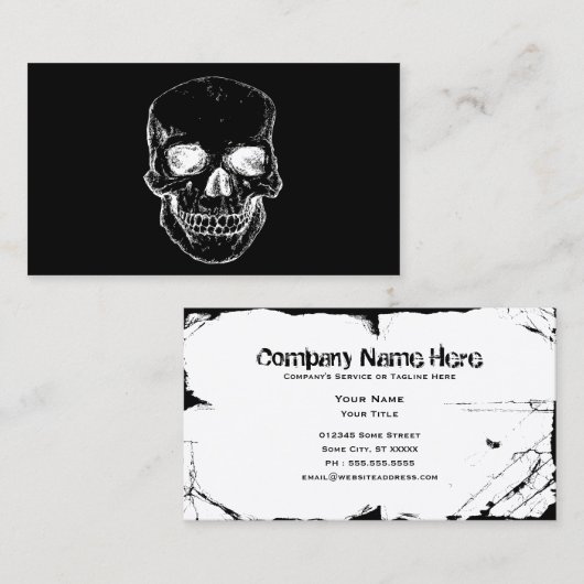 Schädel Visitenkarte (Vorne/Hinten)