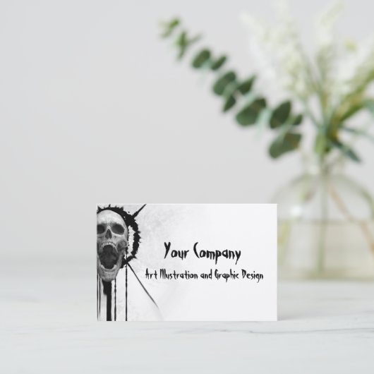 Schädel Visitenkarte (Stehend Vorderseite)