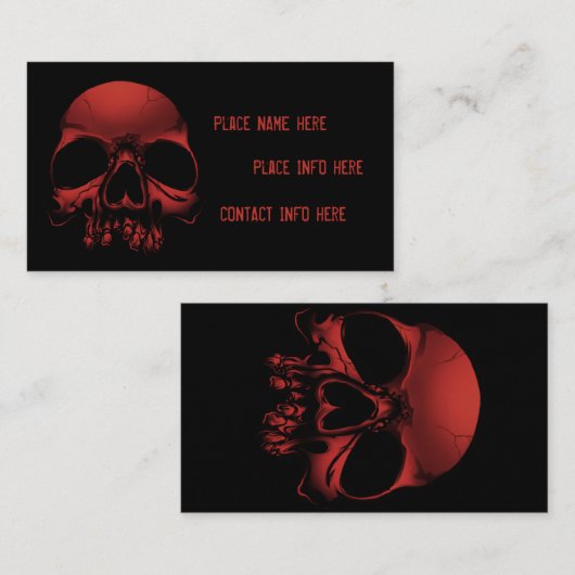 Schädel Visitenkarte (Vorne/Hinten)