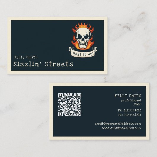 Schädel Visitenkarte (Vorne/Hinten)