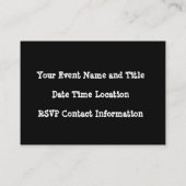 Schädel von Liebe und Fledermäusen Begleitkarte (Rückseite)