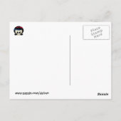 Schädel von Rockabilly Girl Postkarte (Rückseite)