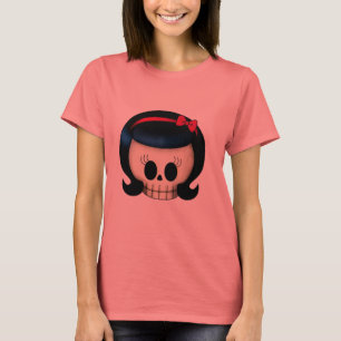 Schädel von Rockabilly Girl T-Shirt