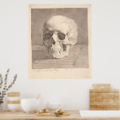 Schädel, Vorderansicht Poster (Küche)