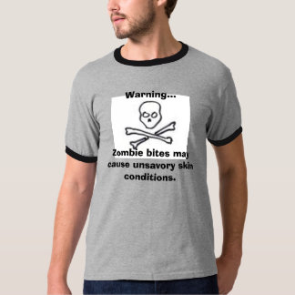 Schädel, warnende… Zombiebisse kann unsavor T-Shirt