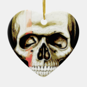 Schädel warpaint keramikornament