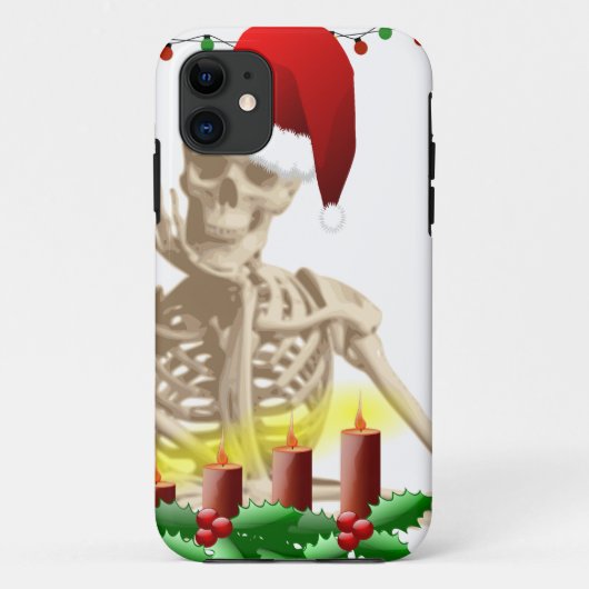 Schädel Weihnachten Case-Mate iPhone Hülle (Rückseite)