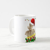 Schädel Weihnachten Kaffeetasse (Vorderseite Links)