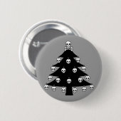 Schädel-Weihnachtsbaum Button (Vorne & Hinten)
