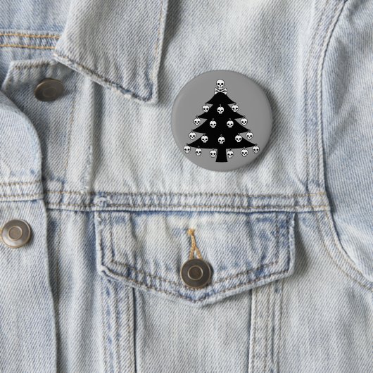 Schädel-Weihnachtsbaum Button (Beispiel)