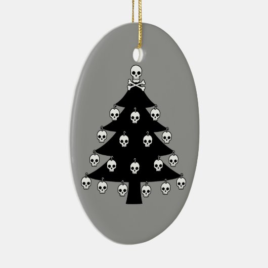 Schädel-Weihnachtsbaum Keramik Ornament (Rechts)