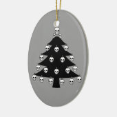 Schädel-Weihnachtsbaum Keramik Ornament (Links)